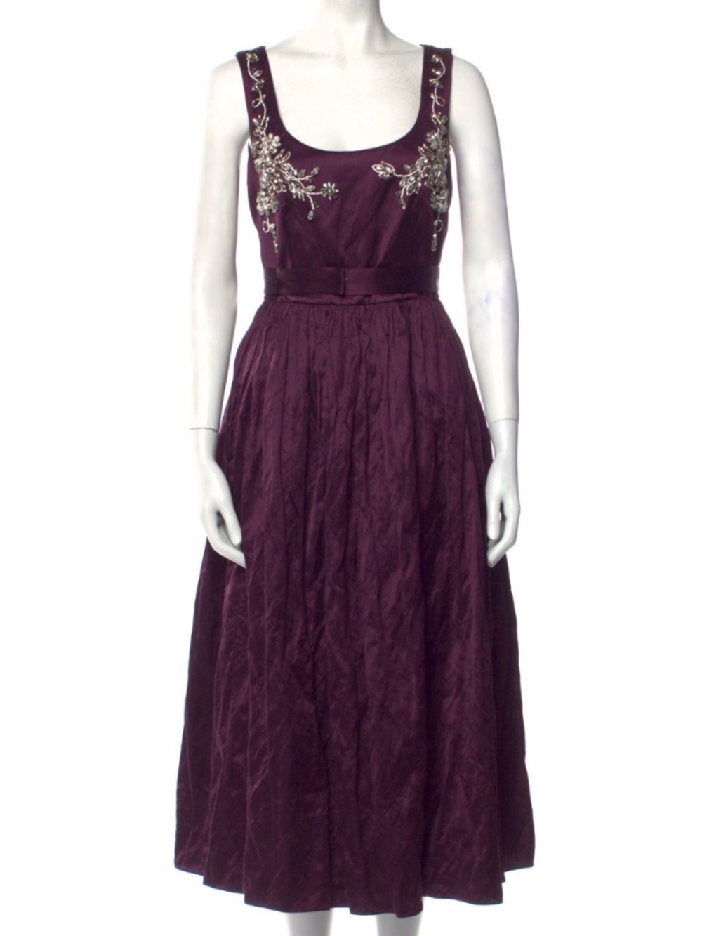 NWT Elegant Erdem Purple Crystal Embellished Dress Size 8